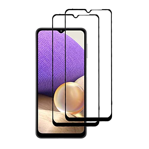[2 Pack for  Galaxy A32 5G SM-A325 SM-A326 A326B A326U 6.5inch Bubble Free Tempered Glass Screen Protector Anti-Scratch Film Black