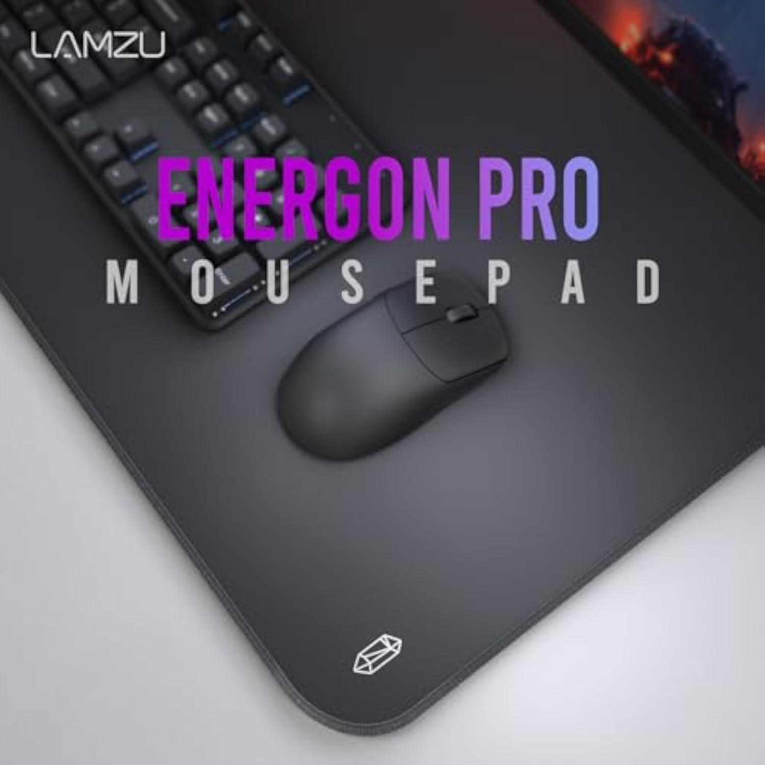 Energon Pro Gaming Mousepad, Comfort Touch, Speed And Smooth Surface, Fast Glide, Stitched Edges, Japanese Poron Non-Slip Base, 500Mm X 500Mm X 4Mm