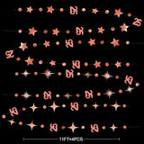 Rose Gold 25th Birthday Garland – Twinkle Stars & Number 25 Bunting for Girls