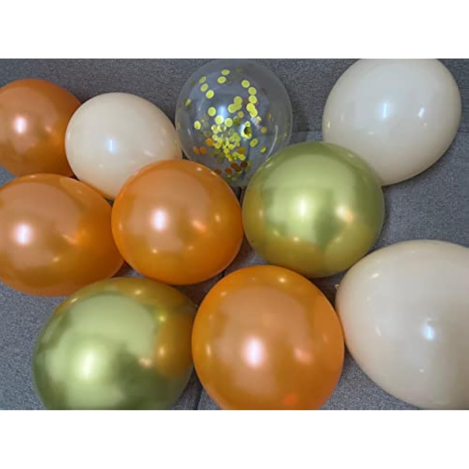Metallic Orange Cream Gold Balloons Nude Balloons for Birthday Harvest Party Decorations