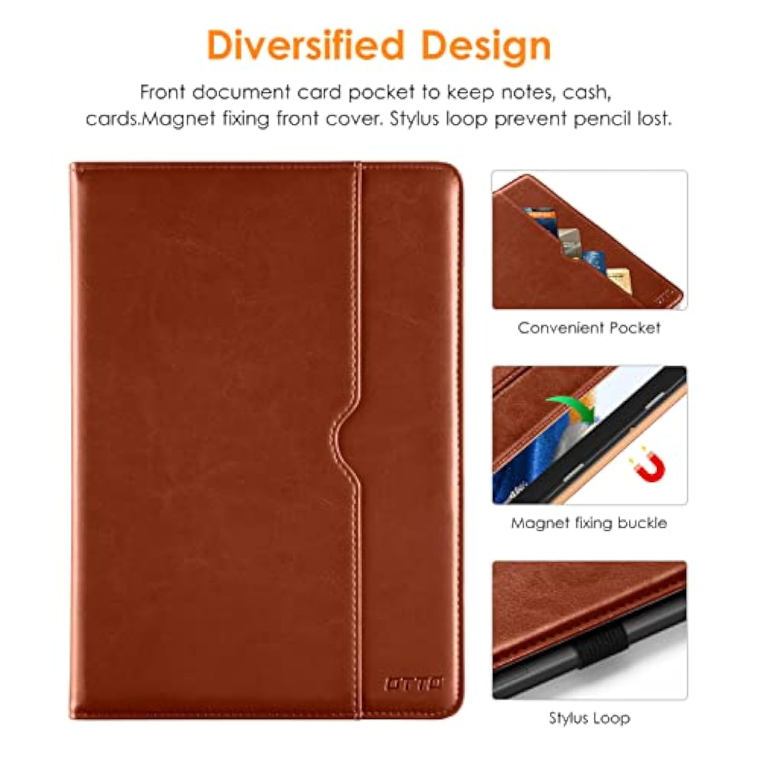 For Samsung Galaxy Tab A8 10.5 Inch Case 2022, Premium Leather Business Folio