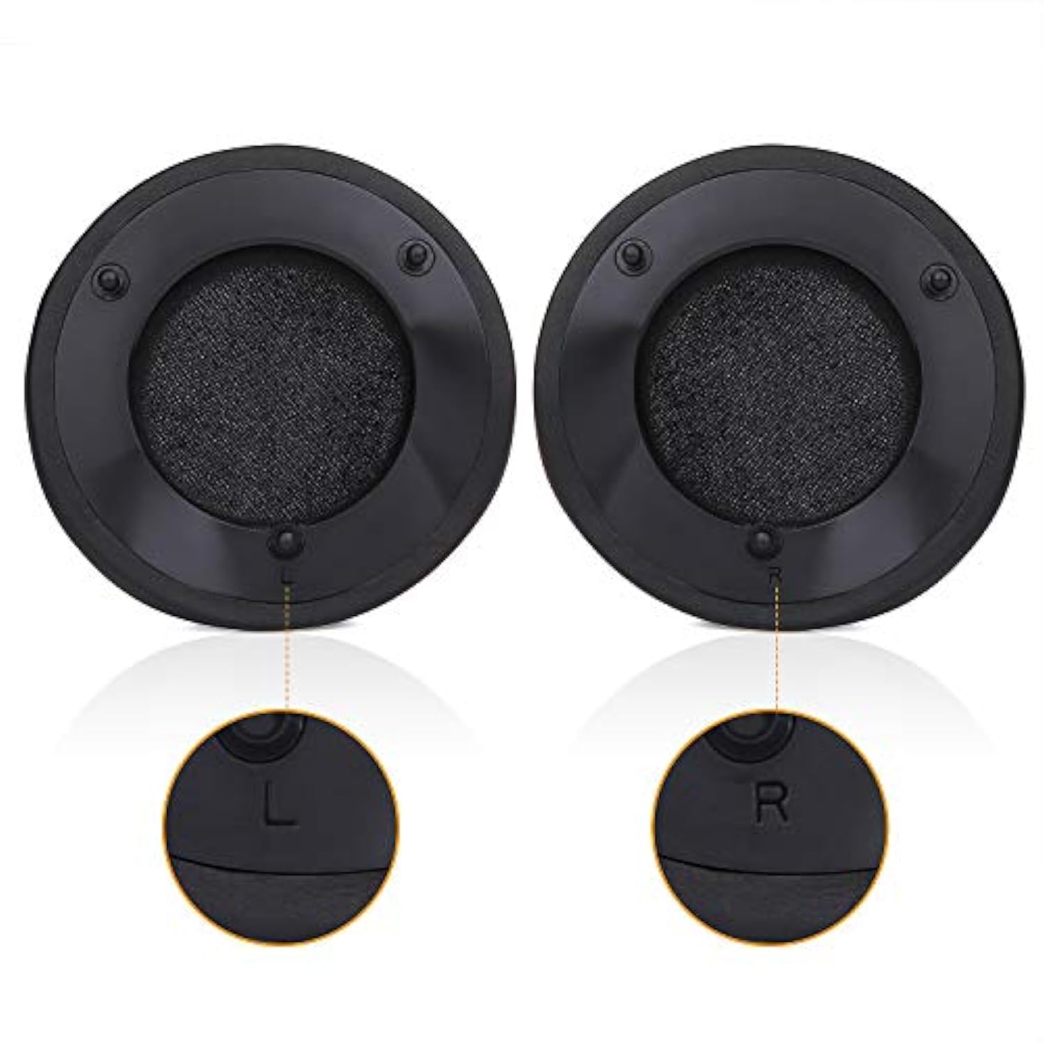 Mano'War Earpads, Replacement Memory Foam Ear Cushion Kit Pad Cover For Razer Razer Mano'War Headphone Only (Black)