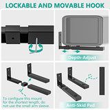 Center Channel Speaker Wall Mount, Universal Soundbar Wall Mount Bracket Hold up to 30 lbs, Arms Extend Adjustment from 7 to 11.5 inch (SLK201), Black