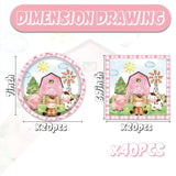 40pcs Pink Farm Party Supplies 20 Plates 20 Napkins Animal Party Decor