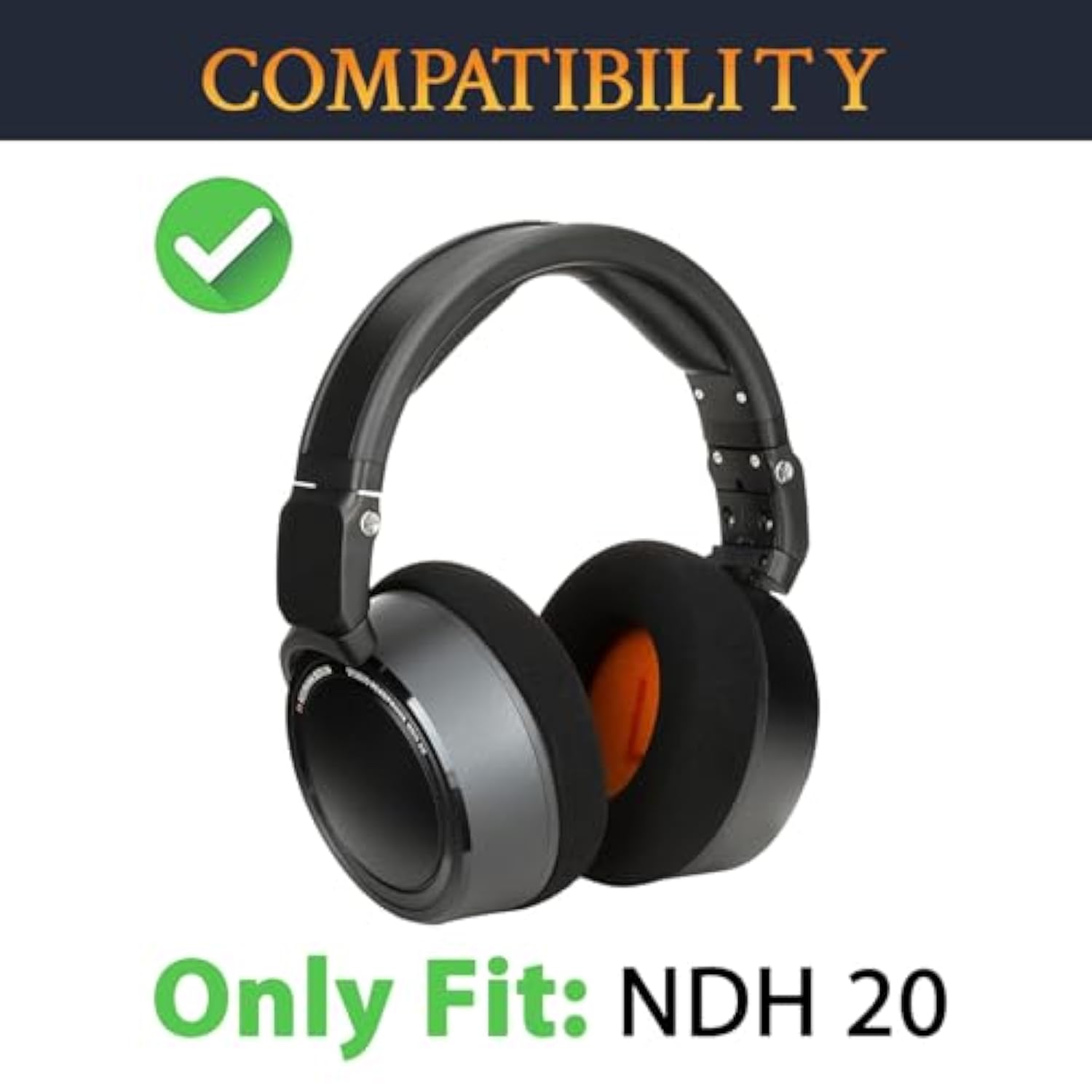 Professional Nano Cloth Replacement Earpads For Neumann Ndh 20 (Ndh20) Studio Headphones, Ear Pads Cushions With High-Density Foam - Ndh 20 Nc Black