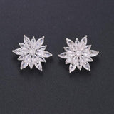 4 Pcs Zircon Sliver Rhinestone Buttons Crystal Embellishments Sew On C