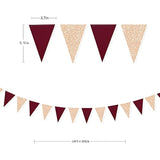 30 Ft Burgundy Party Decorations Champagne Gold Burgundy Triangle Bann
