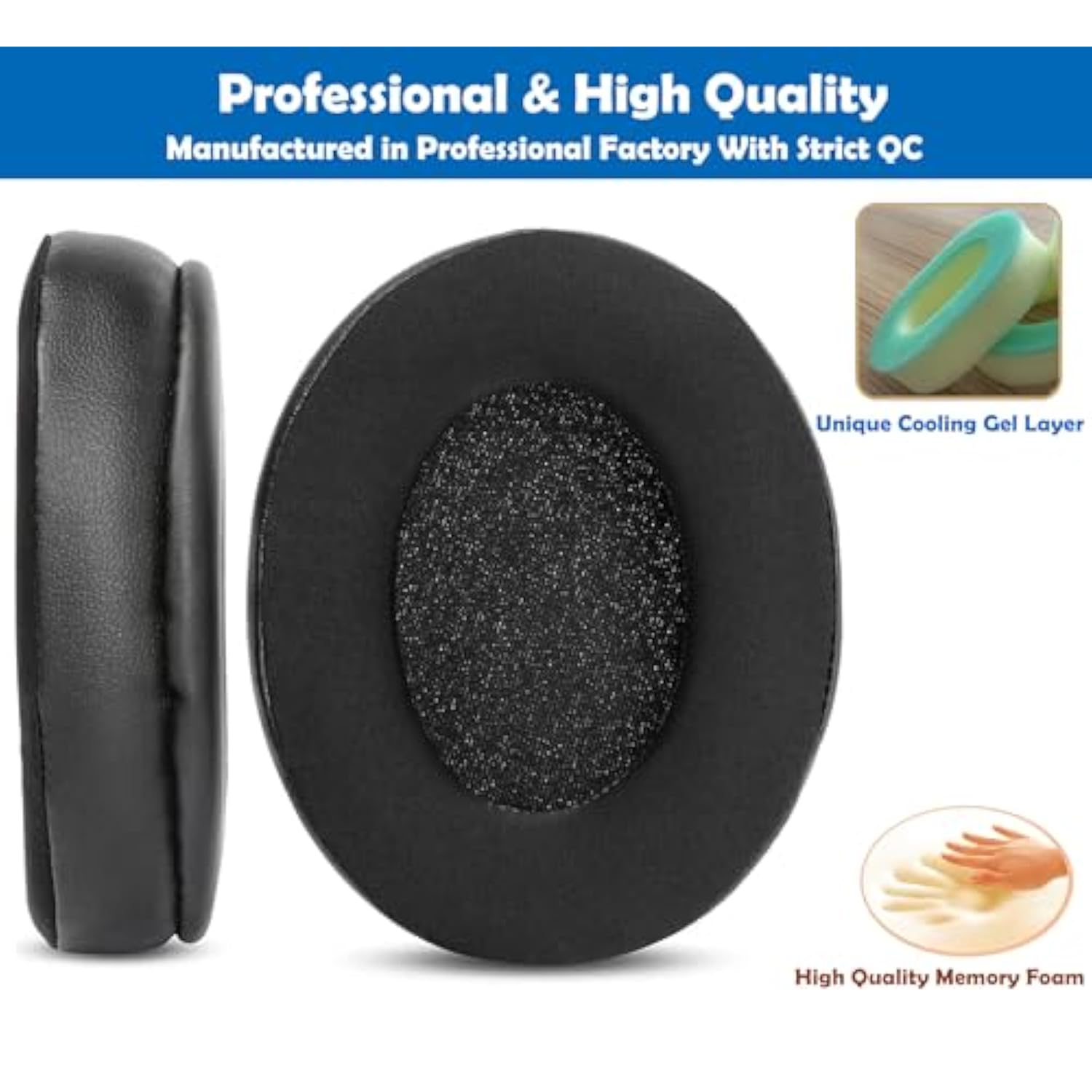 Cooling Replacement Earpads Cushion Compatible With Sennheiser Hd280 Hd280-Pro Hd281 Hmd280 Hmd281 Headphones Ear Pads With Cool Gel And Memory Foam