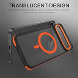 Pixel 9 Pro Case, Pixel 9 Case, Magnetic Compatible With Magsafe Translucent Matte Anti-Slip Edge Design Slim Thin Shockproof Protective Phone Cover For Google Pixel 9/9 Pro 2024, Black/Orange