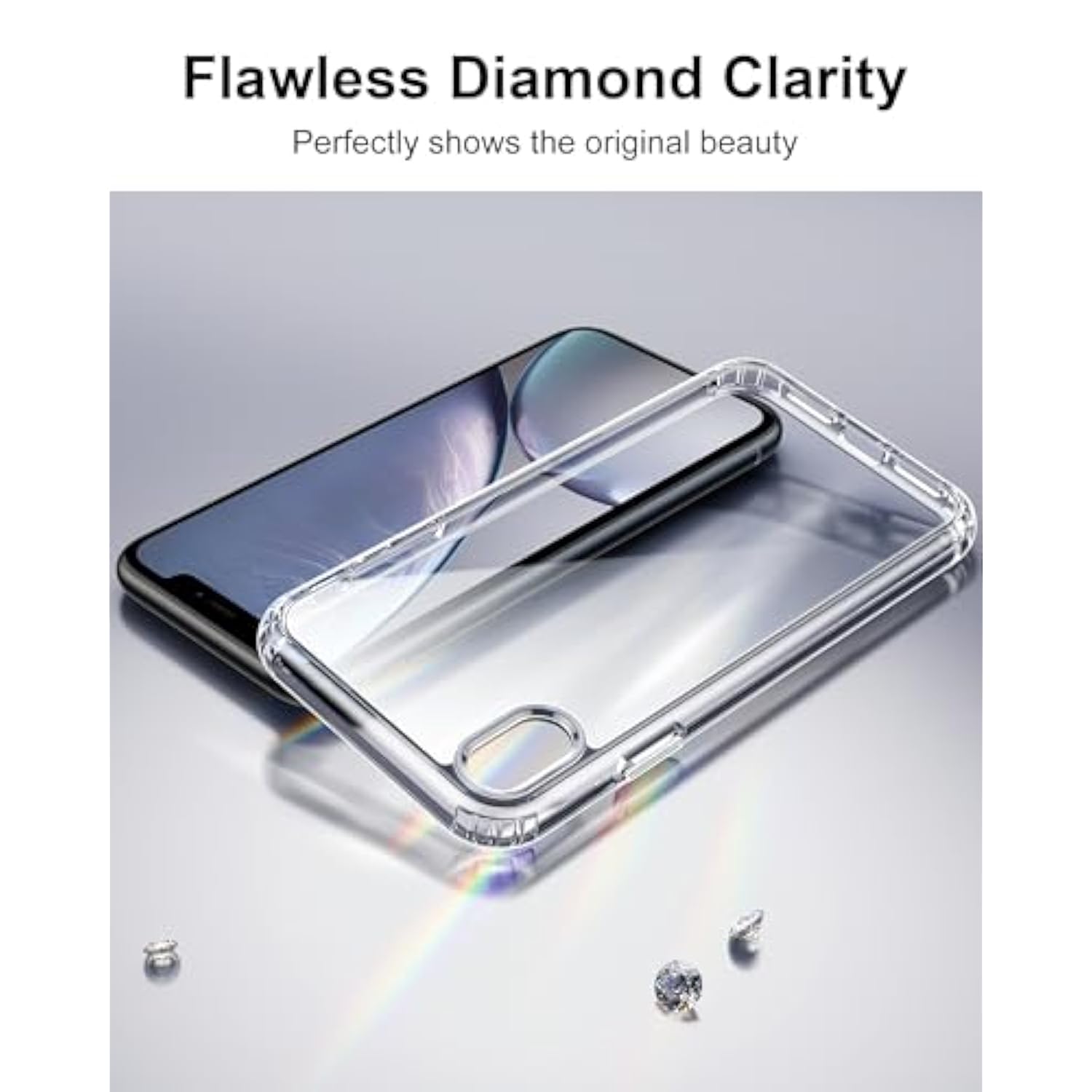 Case For Iphone Xr 6.1-Inch, Non-Yellowing, Drop Protection, Anti-Scratch Transparent Hard Back Phone Cover - Crystal Clear