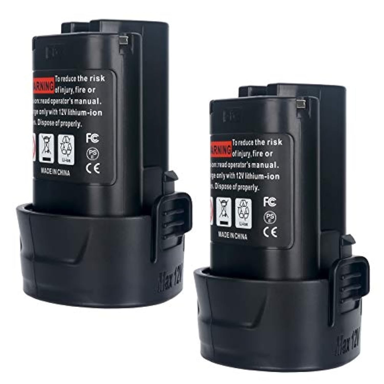 2-Pack 10.8V 3.0Ah Li-Ion Battery Replacement for Makita BL1014 BL1013