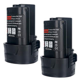 2-Pack 10.8V 3.0Ah Li-Ion Battery Replacement for Makita BL1014 BL1013