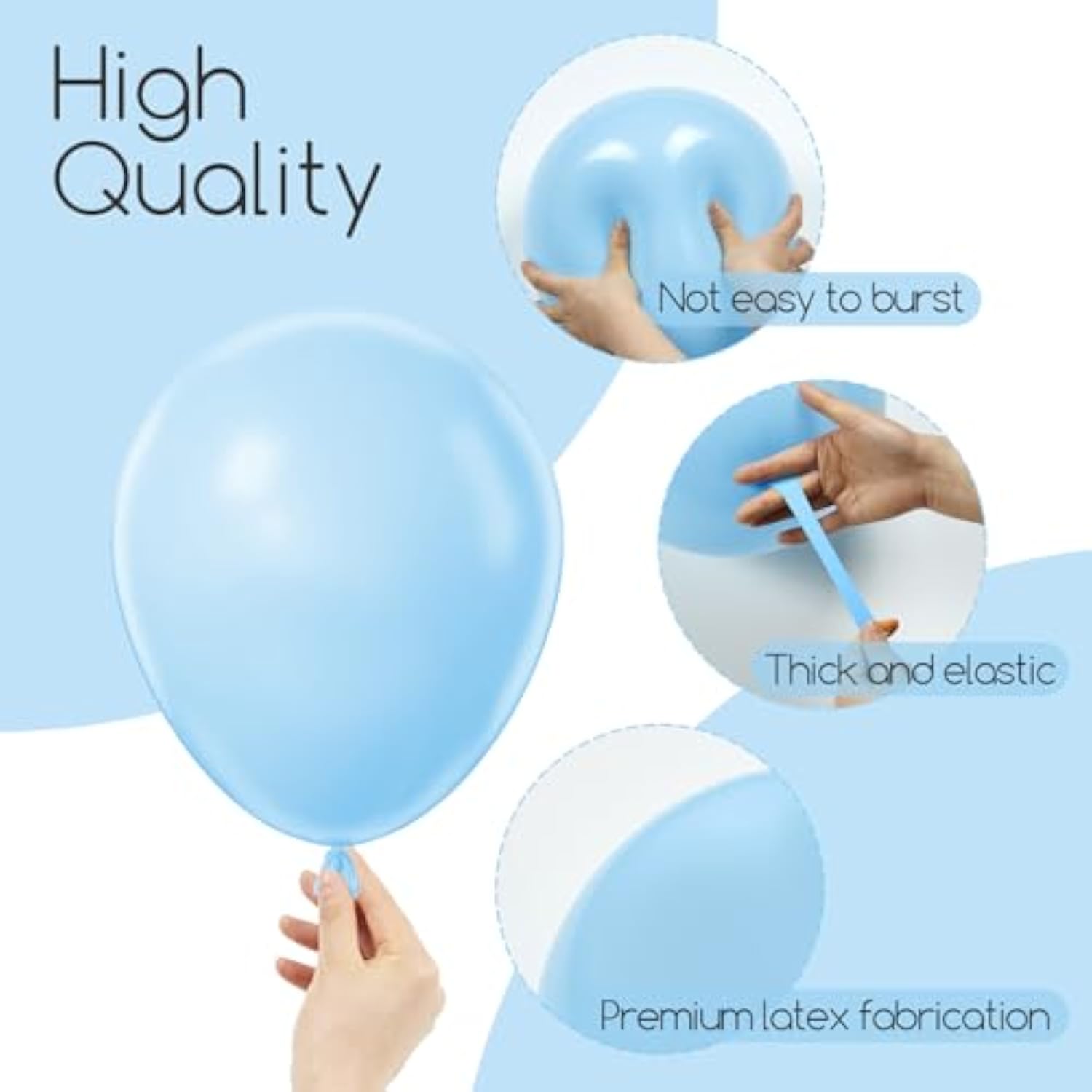 120pcs Pastel Blue Balloon Garland Kit – Baby Blue Arch for Party, Shower & Graduation