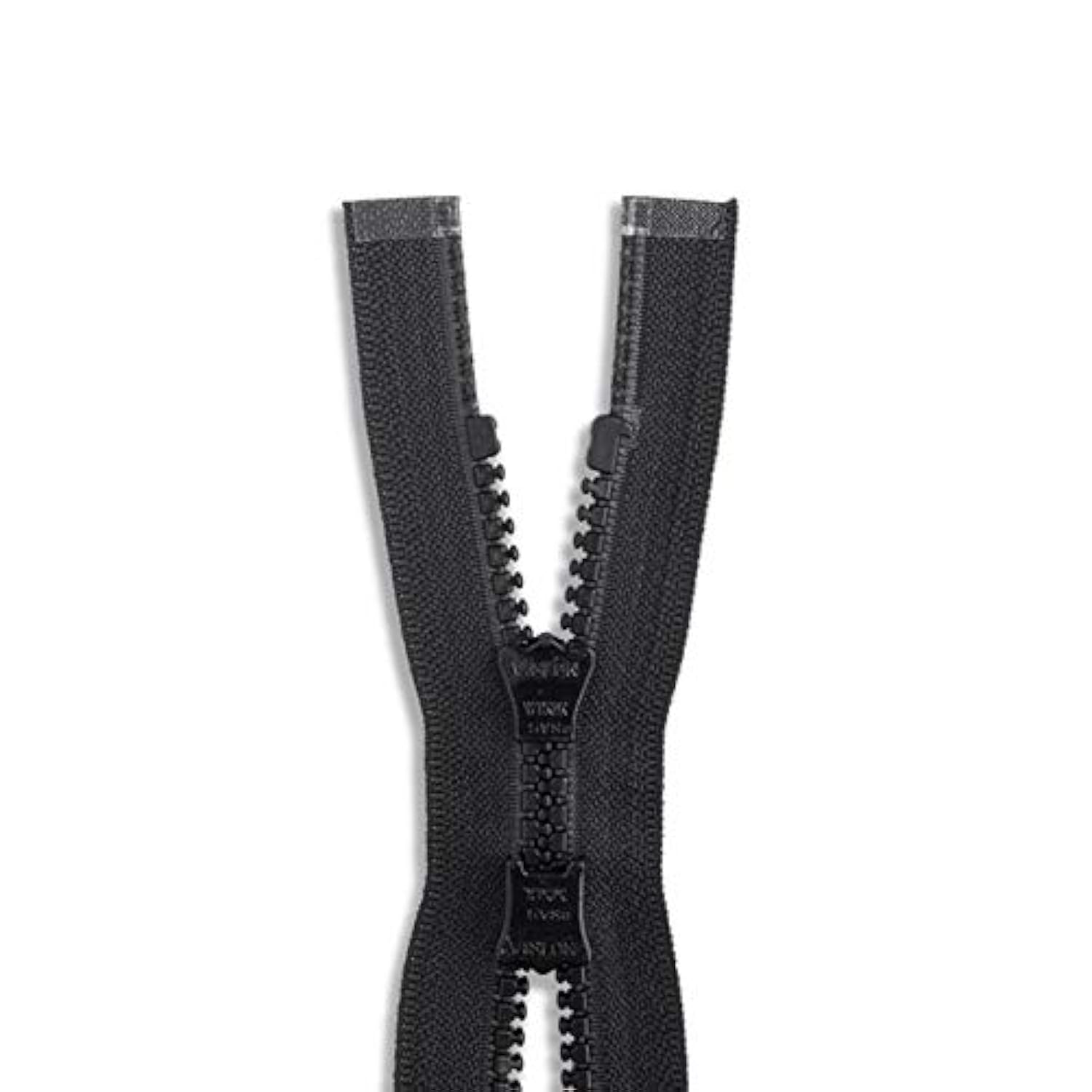 20 Inch Plastic Zipper Black 20” Heavy Duty Zippers Two Way Molded Pla
