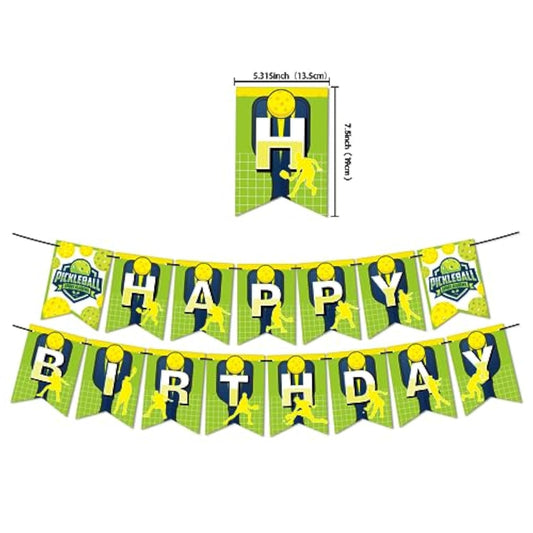 Pickleball Party Decorations Pickleball Birthday Party Supplies Includes Pickleball Birthday Banner Cake Topper Cupcake Toppers Balloons For Pickleball Birthday Decorations Party Favors