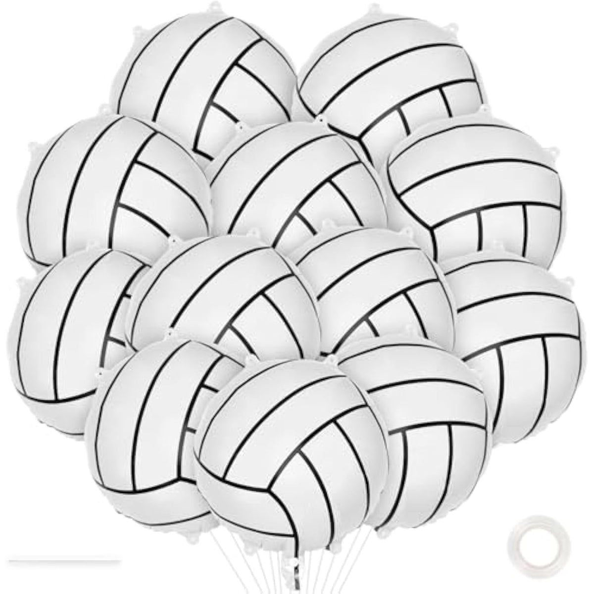 12 Pcs Volleyball Balloons,18 Inch Volleyball Foil Balloons,Volleyball Party Decorations Sports Mylar Balloon For Sports Theme Party Supplies (Volleyball)