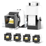 Cat6 Rj45 Keystone Jack - Reusable Utp Ethernet Wall Jack With Adjustable Ratc