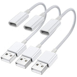 Usb C Female To Usb Male Adapter (3-Pack),Type C To Usb A Charger Cable Adapter,Compatible With Iphone 16 15 Pro 13 12 Plus Max,Ipad,Samsung Galaxy Note 10 S23 S22 S21 Plus,Google Pixel(White)