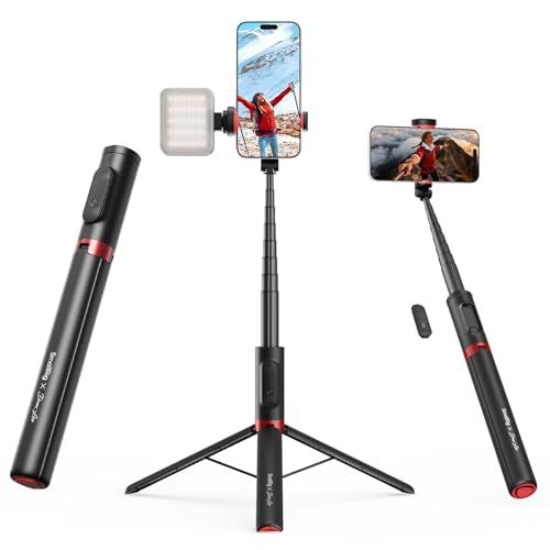 x Drex Lee Boom Selfie Stick ST30 Lite, 57.9" Automatic Tripod Stand with Remote and Cold Shoe Mount, for iPhone, for Android, Video Recording,