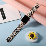 Soft Silicone Apple Watch Bands 38-42mm Fadeless Leopard Print