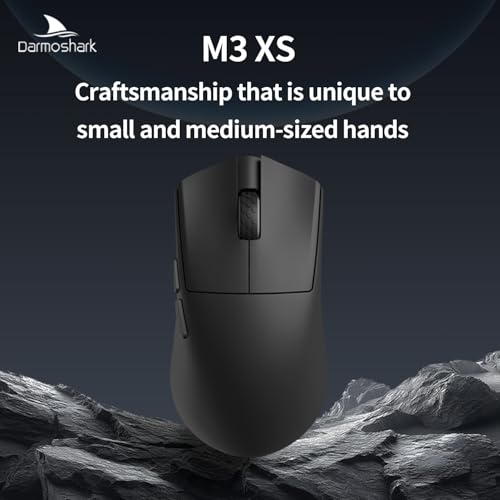 M3Xs Mini Wireless Gaming Mouse,Tri-Mode 2.4G/Usb-C/Bluetooth,Up To 26000Dpi,Paw3395 Optical Sensor Lightweight 45G,5 Programmable Button,Computer Mouse For Laptop,Pc,Mac-B