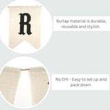 Halloween Garland Trick or Treat Banner Burlap for Mantel Fireplace Wall Home Party Decor