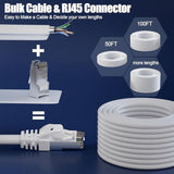 328 Ft/100M Ethernet Network Bulk Cable | Ftp 23Awg Shielded Gigabit Anti-Jamm