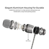 E11C Wired Earbuds with Microphone HiFi Stereo Earphones Noise Isolating in Ear Headphones Powerful Bass Tangle Free Cord Gunmetal