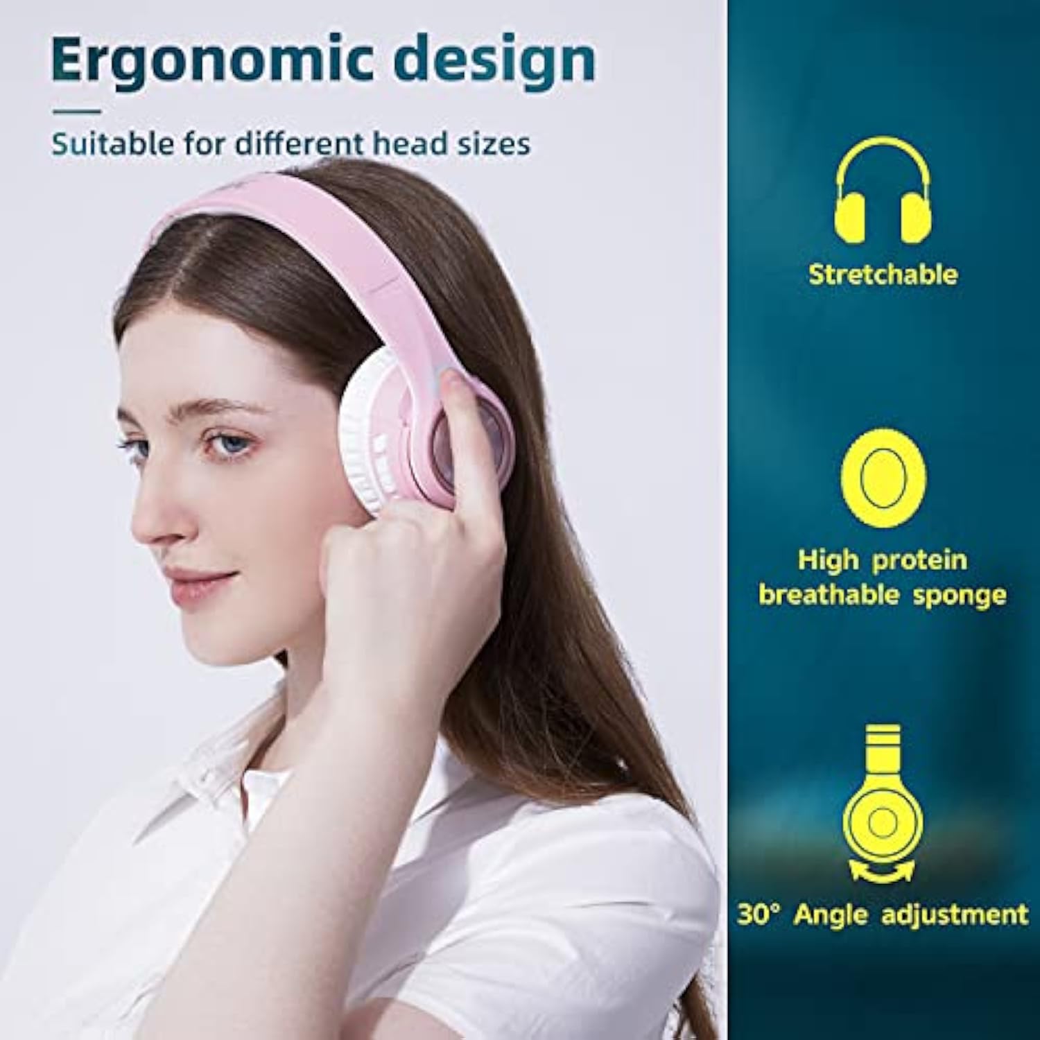 Tx8 Bluetooth Headphones, Over Ear Headphones, Hifi Stereo, With Touch Control