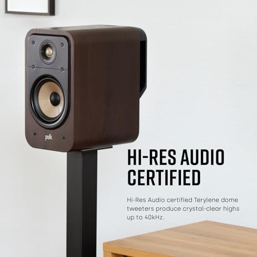 Polk Signature Elite ES20 Surround Sound Speakers - Hi-Res Audio Certified, Dolby Atmos & DTS:X Compatible, 1" Tweeter & 4" Woofer, Power Port