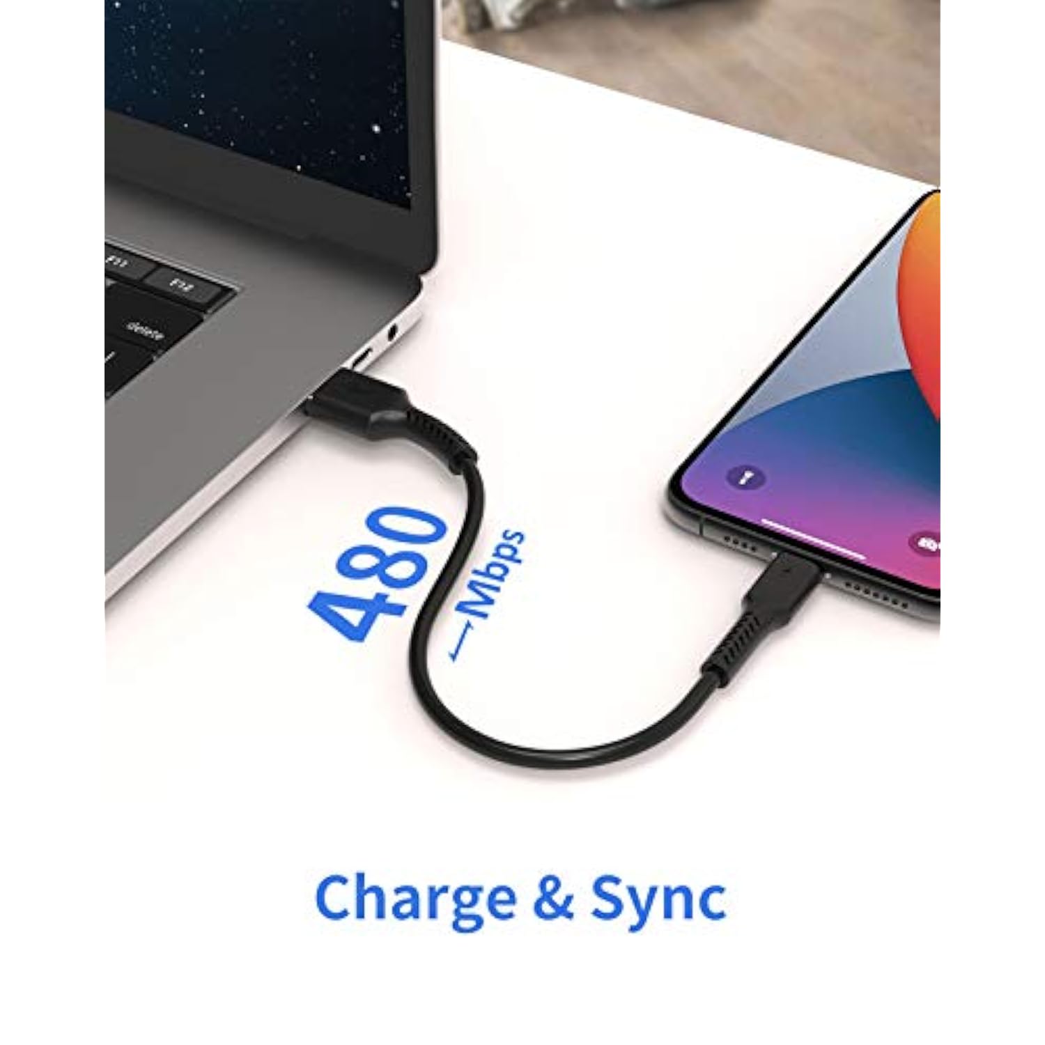 6 Inch Iphone Charge Cable Short, 0.5Ft 5Pack Usb To Lightning Cord For Fast Charging Stations Compatible With Apple Iphone 12 11 Pro Max Xs 8 7 6 5 Plus, Ipad Air/Mini