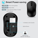 Usb Wireless Mouse Computer Mouse With Usb Nano Receiver For Laptop Pc Mac, 2.4Ghz Cordless Gaming Mice With 4 Buttons, Adjustable 2400 Dpi, Ergonomic Portable Optical Mice For Mac/Tablet/Windows