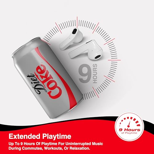 Diet Coke Can Shaped Wireless Earbuds  Bluetooth 5.0 Headphones With Built-In Mic, Voice Assistant Compatibility, 9H Playtime, Hd Stereo Sound, Noise Cancelling  Compatible With Apple & Android