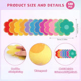 120 Pcs Paper Flowers For Crafts Confetti Flower Cutouts 3.5 Inch Small Flower Decoration Spring Bulletin Board Decorations For Classroom Wall Party