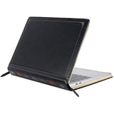 MOSISO Compatible with MacBook Pro 16 inch Case 2025-2021 M4 A3403 A3186 M3 A2991 M2 A2780 M1 A2485/2019 2020 A2141,PU Leather Laptop Sleeve Vintage Retro Zippered Portfolio Protective Cover,Black
