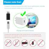 Apple Iphone 12 11 Mini Pro Max Xs Xr X Se2 7 8Plus Ipad Air Usb C To Lightning Adapter - 3Pack, Female To Male, Charging Cable, Adaptor