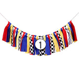 McQueen Birthday Party Supplies - Race Car Banner for Photo Booth & Cake Smash