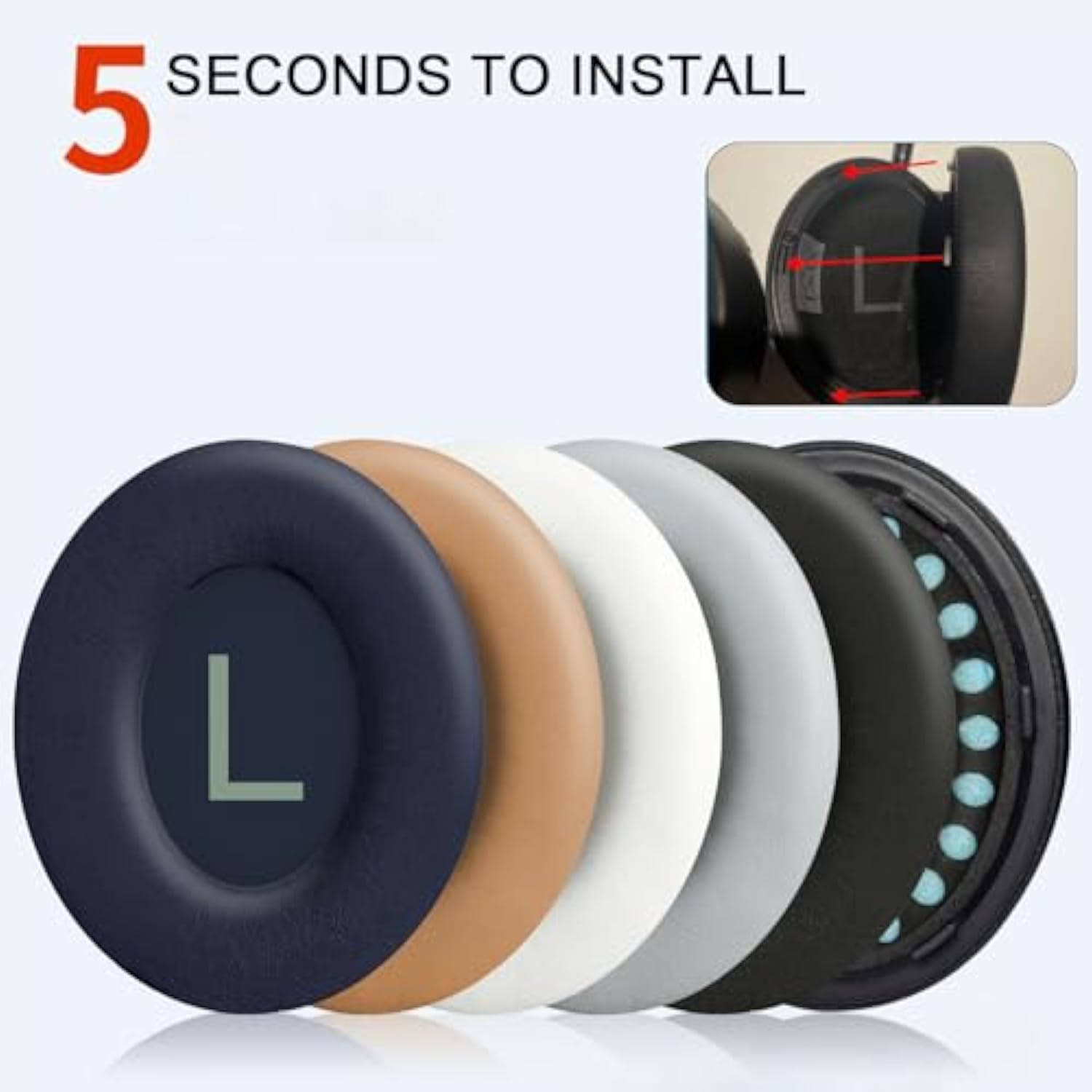 Replacement Earpads Cushions For Bose 700 (Nc700) Wireless Headphones, Ear Cushions Headset Earpads Ear Cups Cover Repair Parts With Softer Protein Leather (Black)