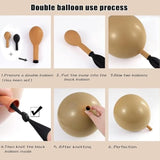 Red Balloon Garland Kit - Double Stuffed Burgundy Balloons Different S