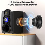Home Theater System Wireless Rear Satellite Speakers 800W 6.5 inch Subwoofer 5.1/2.1 Channel Surround Sound Systems with ARC Optical Bluetooth Input