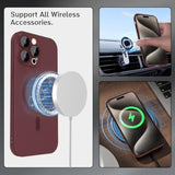 Magnetic Case For Iphone 15 Pro Max Phone Case For Women, Matte Luxury Soft Metallic Luster Design With Camera Lens Protector, Compatible With Magsafe Case For Iphone 15 Pro Max 6.7"-Red Wine
