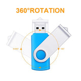 Usb Flash Drive 8Gb (10 Pcs) Usb 2.0 Swivel Memory Stick Thumb Drive Pen Drives Jump Drive For Data Storage, File Sharing(10 Pack,Multi-Color) (8Gb)