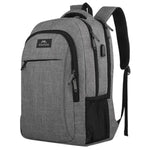 Travel Laptop Backpack, Business Anti Theft Slim Sturdy Laptops Backpack With Usb Charging Port, Water Resistant College School Computer Bag Gift For Men & Women Fits 15.6 Inch Notebook, Grey