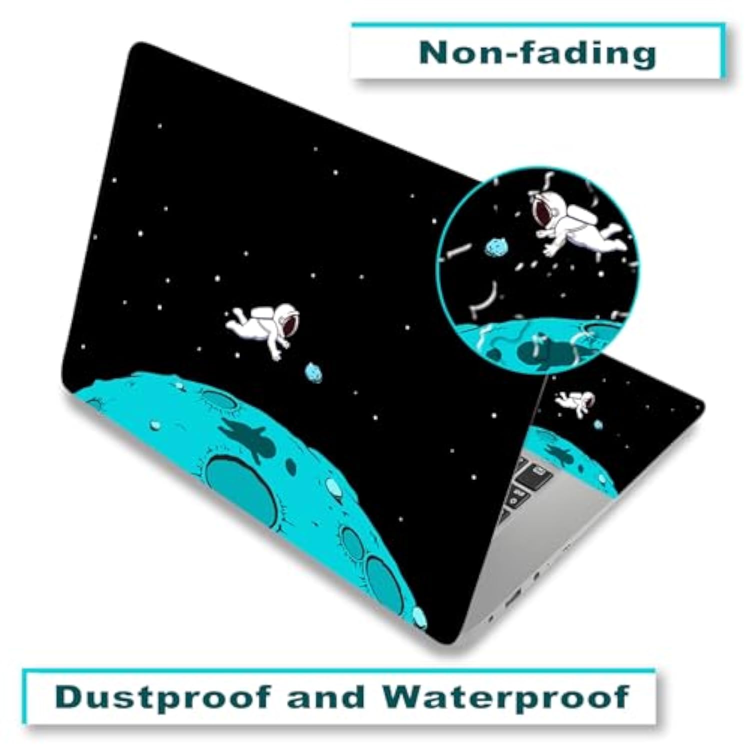 Laptop Skin Sticker Decal, 12" 13" 13.3" 14" 15" 15.4" 15.6" Laptop Vinyl Sticker Skin Cover Art Protector Notebook PC (2 Wrist Pad Skins Included), Decorative Waterproof Removable, Space Alien 2025
