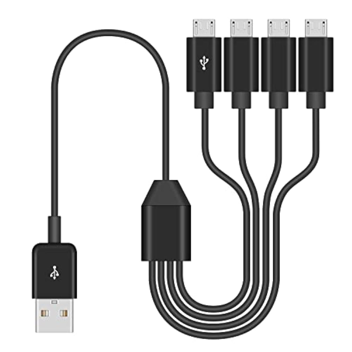 Micro Usb Multi Charging Cable 1.5Ft, Micro Usb Splitter Cable, Usb2.0 Type A