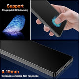 [2+2 Pack] 4 Way 360 °Matte Privacy Screen Protector for  Galaxy S25 Ultra with Camera Lens Protector, Fingerprint Sensor Compatible,