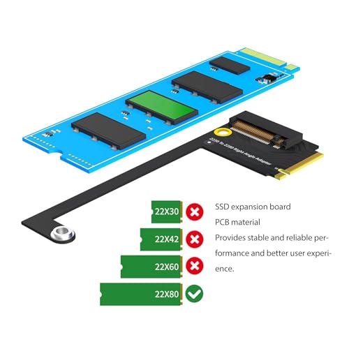 2230 To 2280 Ssd Expansion Board For Rog Ally, Stable And Reliable, 90 Degree With Nvme M.2 Pcie 4.0 Gold Finger Adapter, Simple