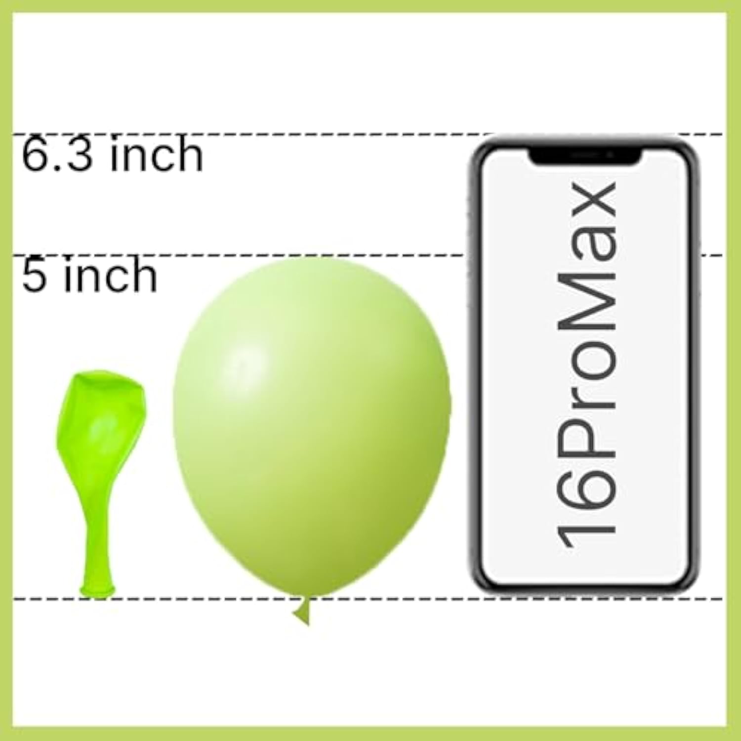 Lime Green Balloons 120 Pcs 5 Inch Small Mini Neon Yellowish Light Green Latex Balloons For Graduation Halloween Safari Dinosaur Summer Baby Showers Birthday Party Decorations Green-Y6