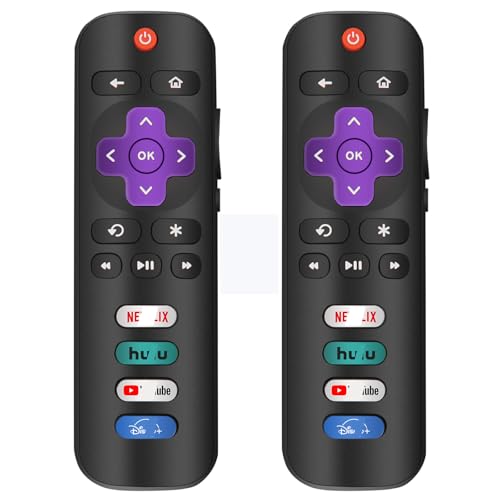 (Pack of 2) Replacement Only for Roku TV Remote, Compatible for TCL Roku/Hisense Roku/Sharp/Philips/Onn Roku/Insignia Roku (Not for Roku Stick and