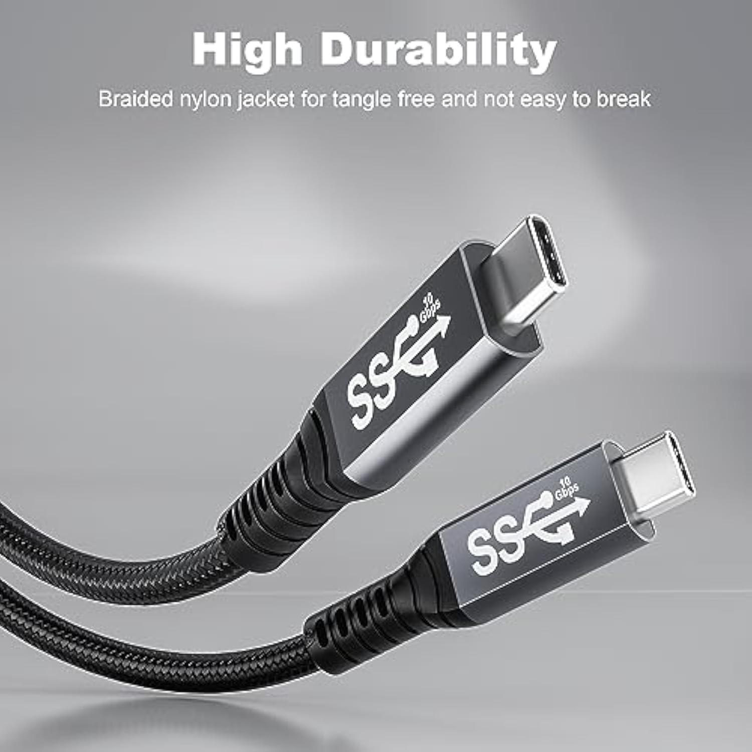10Ft Usb-C 3.1 Gen 2 Cable 10Gbps Data Transfer, 60Hz Video Output, 4K Display